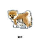 MOFUSAND:MOF-022 Die Cut Sticker Shiba and Cat