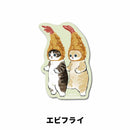 MOFUSAND:MOF-014 Die Cut Mini Sticker Fried Shrimp