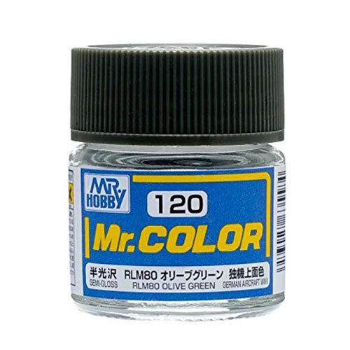 Mr. Color Paint C120 Semi Gloss RLM80 Olive Green 10ml