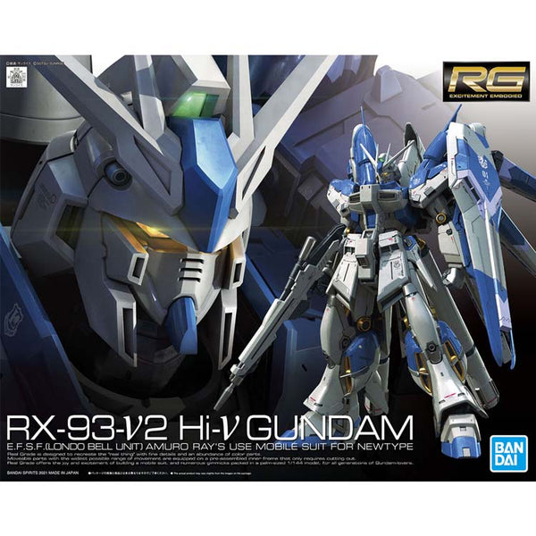【新品】RX-93 V GUNDAM HWS RG ガンプラ RG #036 RX-93-v2 Hi-v (Hi-Nu) Gundam 1/144 – GUNNZO
