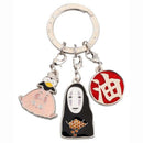 STUDIO GHIBLI:JH-22 Metal Key Ring with 3 Charms Kaonashi Spirited Away