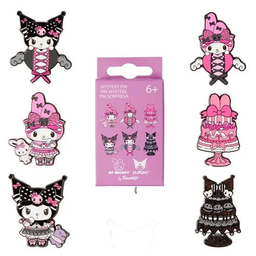 Sanrio My Melody and Kuromi Pink & Black Mystery Box Pin