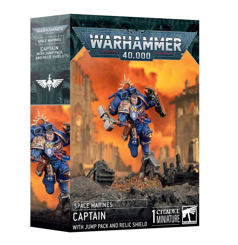 [Launched 10/25] Warhammer 40000: Space Marines: Captain with Jump pack & Relic Shield