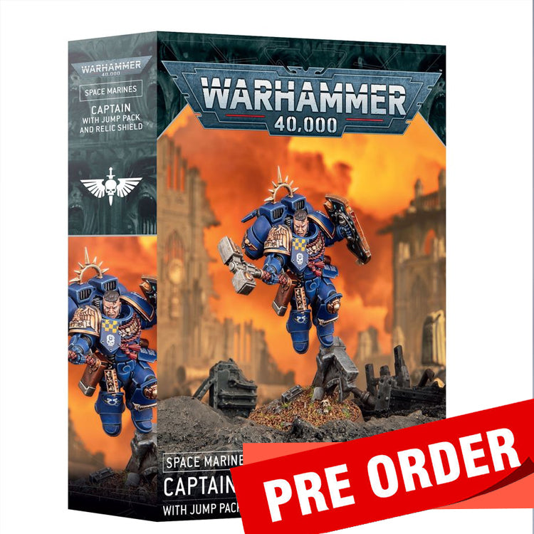 [Launched 10/25] Warhammer 40000: Space Marines: Captain with Jump pack & Relic Shield