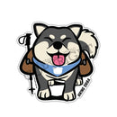 Fantastic Fam Vinyl Sticker - Hiking Shiba (Black)