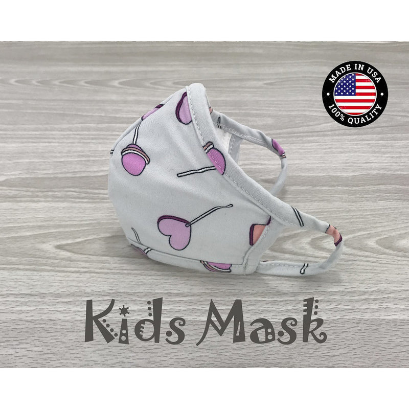 Washable Cotton Face Mask Kids size - Lollipops