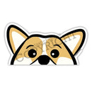 Fantastic Fam Peeking Vinyl Sticker - Corgi Peekaboo