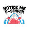 Fantastic Fam Peeking Vinyl Sticker - Notice Me Senpai Shark