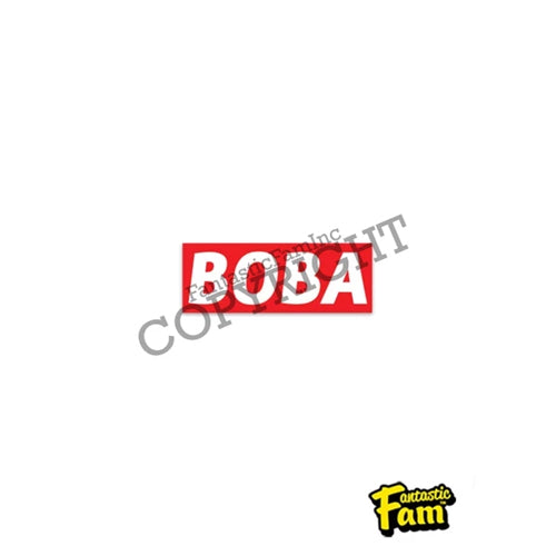 Fantastic Fam Vinyl Sticker - Boba Red Stripe