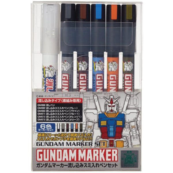 Gundam Marker Set - Gundam Pouring Market Inking Set GMS122