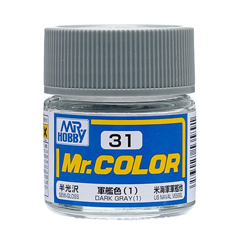 Mr. Color Paint C31 Semi-Gloss Dark Gray (1) 10ml