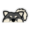 Fantastic Fam Peeking Vinyl Sticker - Shiba Peekaboo - Black